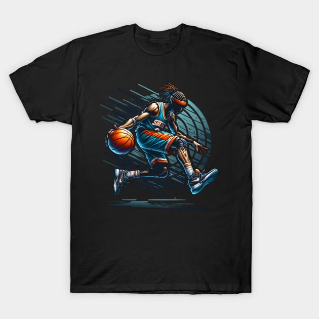 Basketball Player T-Shirt by Bellinna